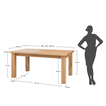 Jedálenský stôl CIANO dub, 200x100 cm 15