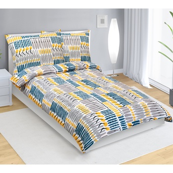 Posteľná bielizeň ČIARKY modrá, 70x90 a 140x200 cm 1