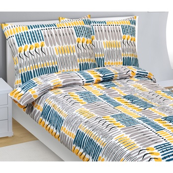Posteľná bielizeň ČIARKY modrá, 70x90 a 140x200 cm 2