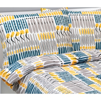 Posteľná bielizeň ČIARKY modrá, 70x90 a 140x200 cm 3