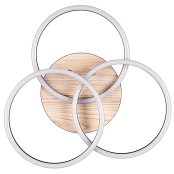 Stropné LED svietidlo CIRCLE čierna/prírodná 9