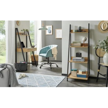 Regál CIRON čierna/dub 1