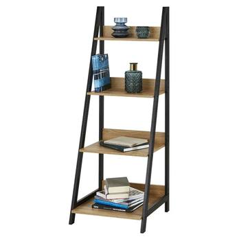 Regál CIRON čierna/dub 3