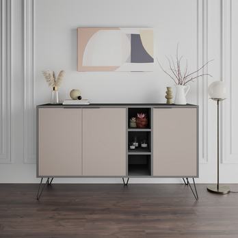 Komoda CLARA antracitová/mocca 1