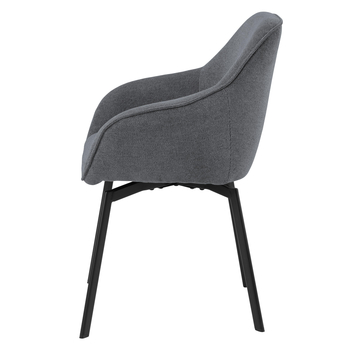 Jedálenská stolička CLARA sivá/matná čierna 2