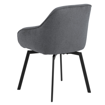 Jedálenská stolička CLARA sivá/matná čierna 3