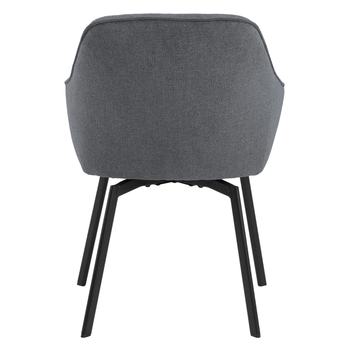 Jedálenská stolička CLARA sivá/matná čierna 4