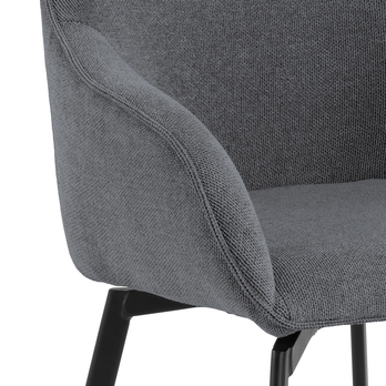 Jedálenská stolička CLARA sivá/matná čierna 6