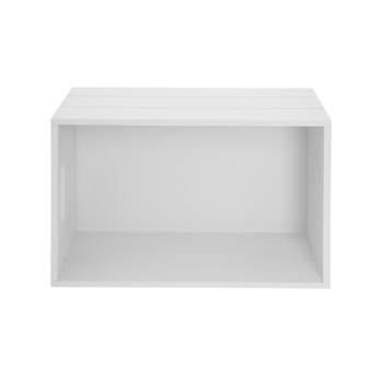 Drevená debnička CLARE biela, šírka 26 cm 2