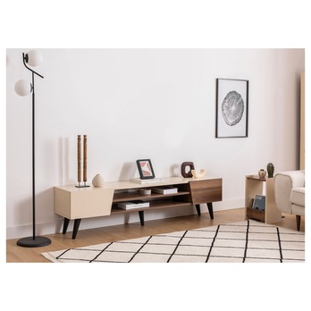 TV komoda CLARK orech/béžová 1