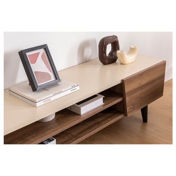 TV komoda CLARK orech/béžová 5