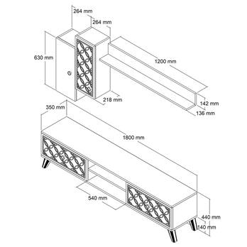 Obývacia stena CLASS 2 orech/modrá 5