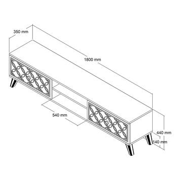 TV komoda CLASS orech/modrá 4