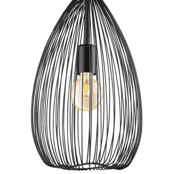 Závesné svietidlo CLEVEDON čierny kov, priemer 24 cm 1