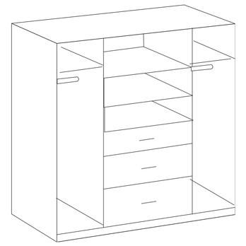 Šatníková skriňa CLICK 626 dub sägerau/biela 2