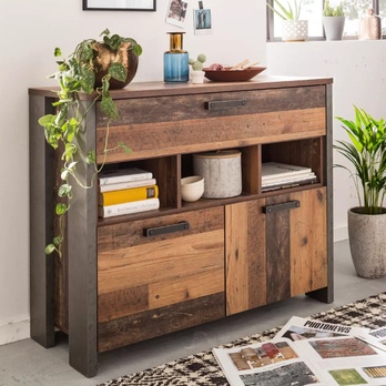 Komoda CLIF 1 staré drevo/betón 1