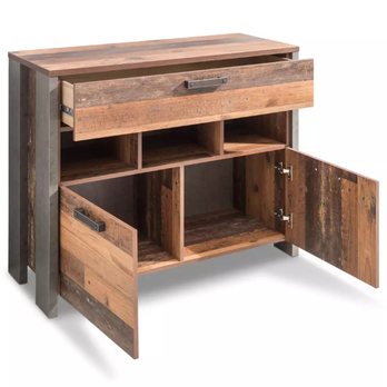 Komoda CLIF 1 staré drevo/betón 2