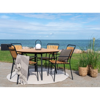 Záhradný stôl CLIVILOND 130 prírodná/čierna 7