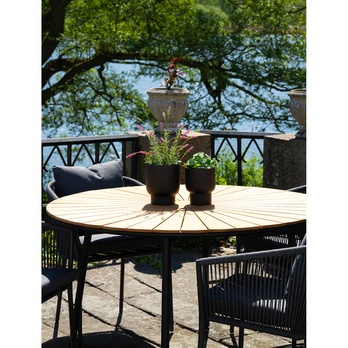 Záhradný stôl CLIVILOND 130 prírodná/čierna 9