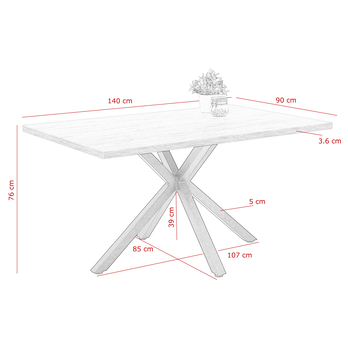 Jedálenský set CLLIF II betón/antracitová 8