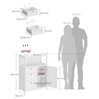 Kúpeľňová skrinka CLOUDE 1 biela 6