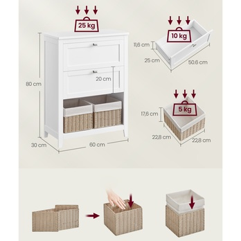 Kúpeľňová skrinka CLOUDE 2 biela 6