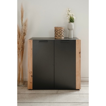 Komoda CODY 01A antracitová/dub artisan 1