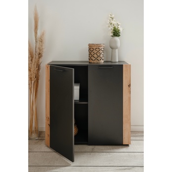 Komoda CODY 01A antracitová/dub artisan 5