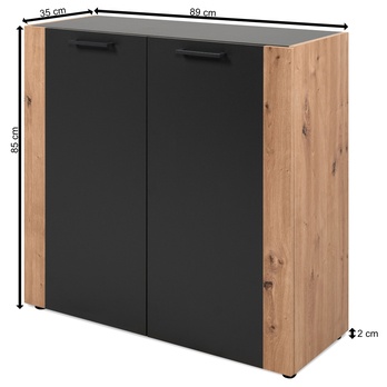 Komoda CODY 01A antracitová/dub artisan 6