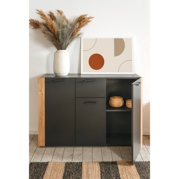 Komoda CODY 01B antracitová/dub artisan 4