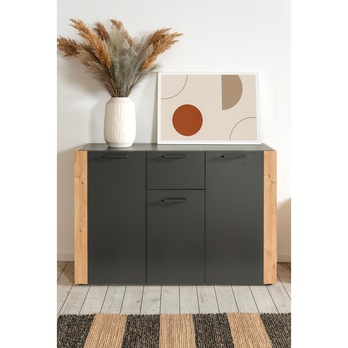 Komoda CODY 01B antracitová/dub artisan 1