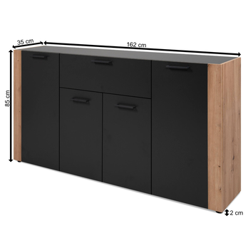 Komoda CODY 51A antracitová/dub artisan 5