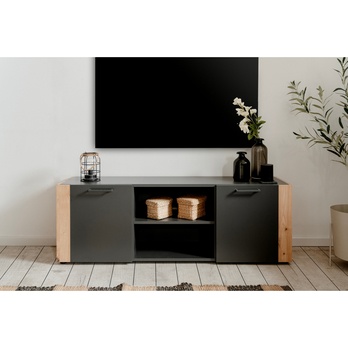 TV komoda CODY 56A antracitová/dub artisan 1