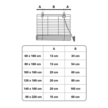 Bambusová roleta  ČOKOLÁDA hnedá, 90x220 cm 2