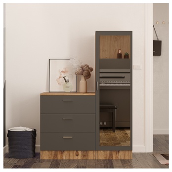 Predsieňová zostava COLAR  borovica antická/antracitová 1