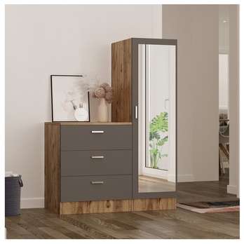 Predsieňová zostava COLAR  borovica antická/antracitová 2