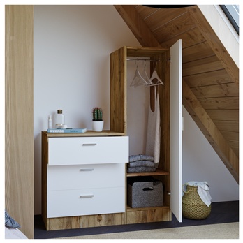 Predsieňová zostava COLAR  borovica atlantic/biela 3