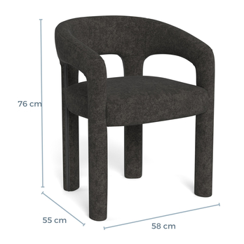 Jedálenská stolička COLE tmavosivá 11