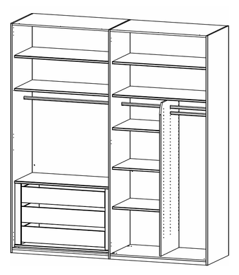 Šatníková skriňa COLIN alpská biela, 4 dvere 1