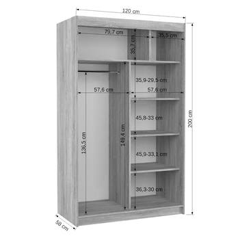 Šatníková skriňa COLLE dub truffel 3