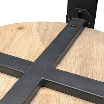 Prístavný stolík COLUMBIA III čierna/dub, priemer 55 cm 4