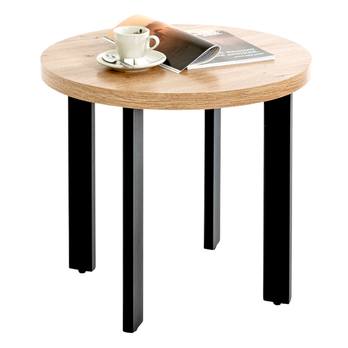 Prístavný stolík COLUMBIA V čierna/dub, priemer 46 cm 1