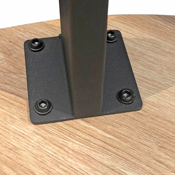 Prístavný stolík COLUMBIA V čierna/dub, priemer 46 cm 4