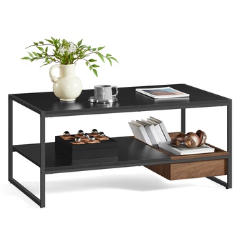 Konferenčný stolík COLUMBIA čierna/hnedá 2