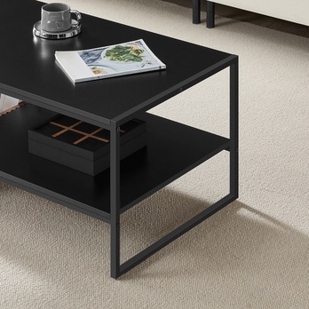 Konferenčný stolík COLUMBIA čierna/hnedá 5