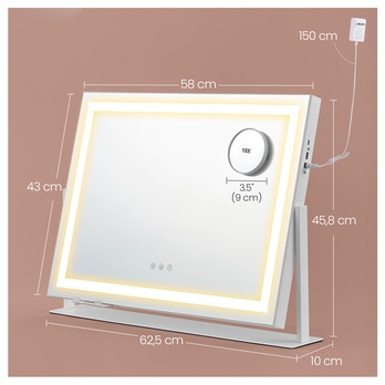 Zrkadlo COMBI 1 biela 5