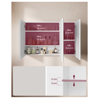 Zrkadlová skrinka COMBS biela 4