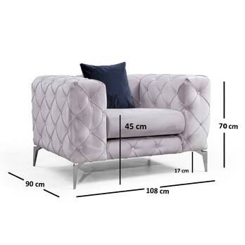 Kreslo COMO svetlosivá 2