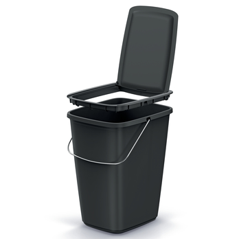 Odpadkový kôš COMPACTA Q FLAP čierna, 9 L 2