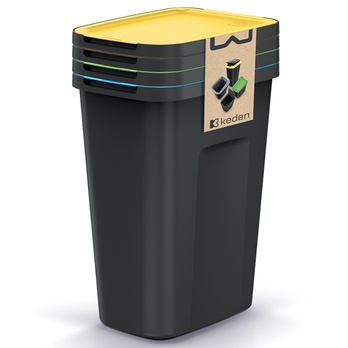 Súprava košov na triedený odpad COMPACTA Q čierna, 4x35 L 5